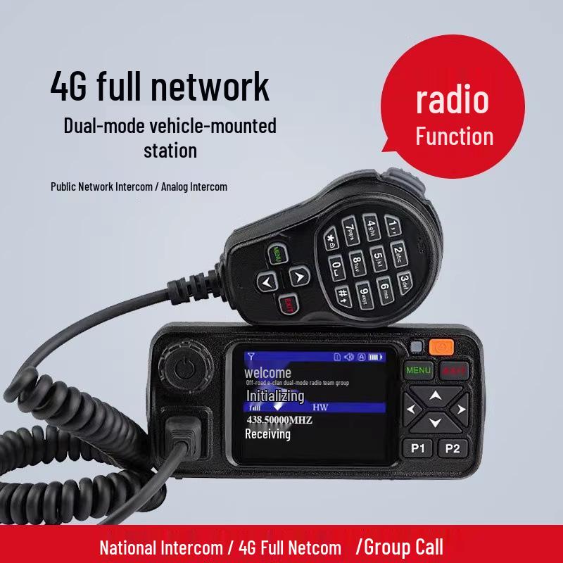 C01 Vehicle Walkie-talkie - 4G SIM, Dual-mode, All-network, 5000 km Range for Outdoor Self-driving Tours.
