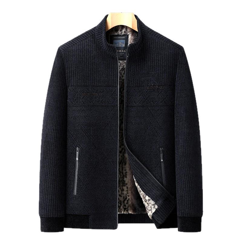 Men's Winter Jacket: Thick Chenille, Warm, Plus-Size for Middle-Aged & Elderly
