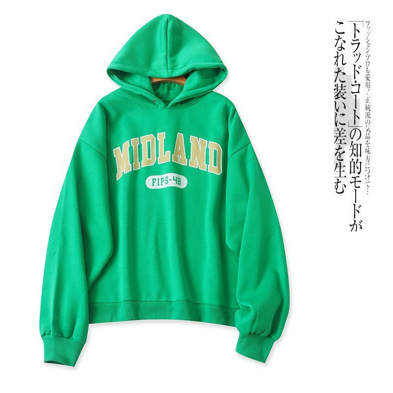 Orders Exported to Japan Hood Fleece-lined Hoodie Winter New Men's and Women's Same Style Long sleeve Letters Plus size Casual Pullover Hoodie 30391