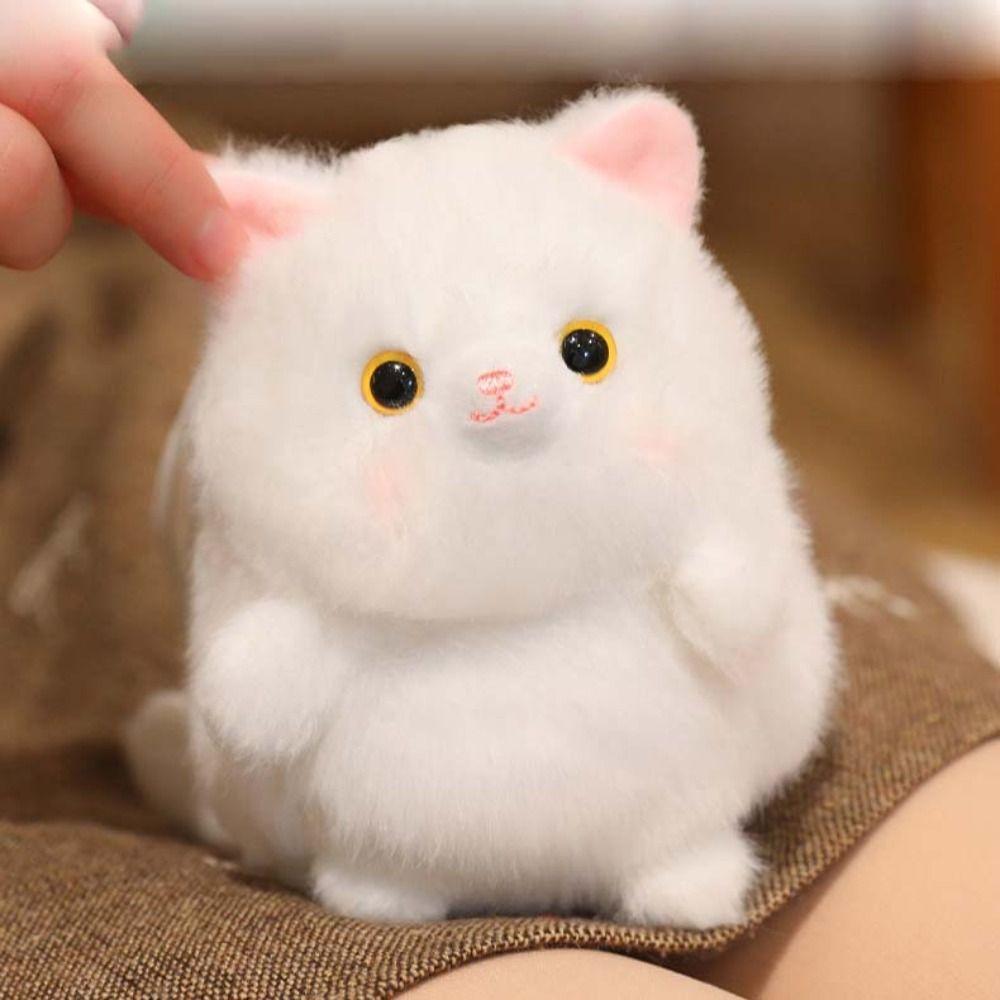 Chubby Design Cat Plush Pendant Soft Material Plush Cat Keychain Cat Plush Keychain Backpack Decor
