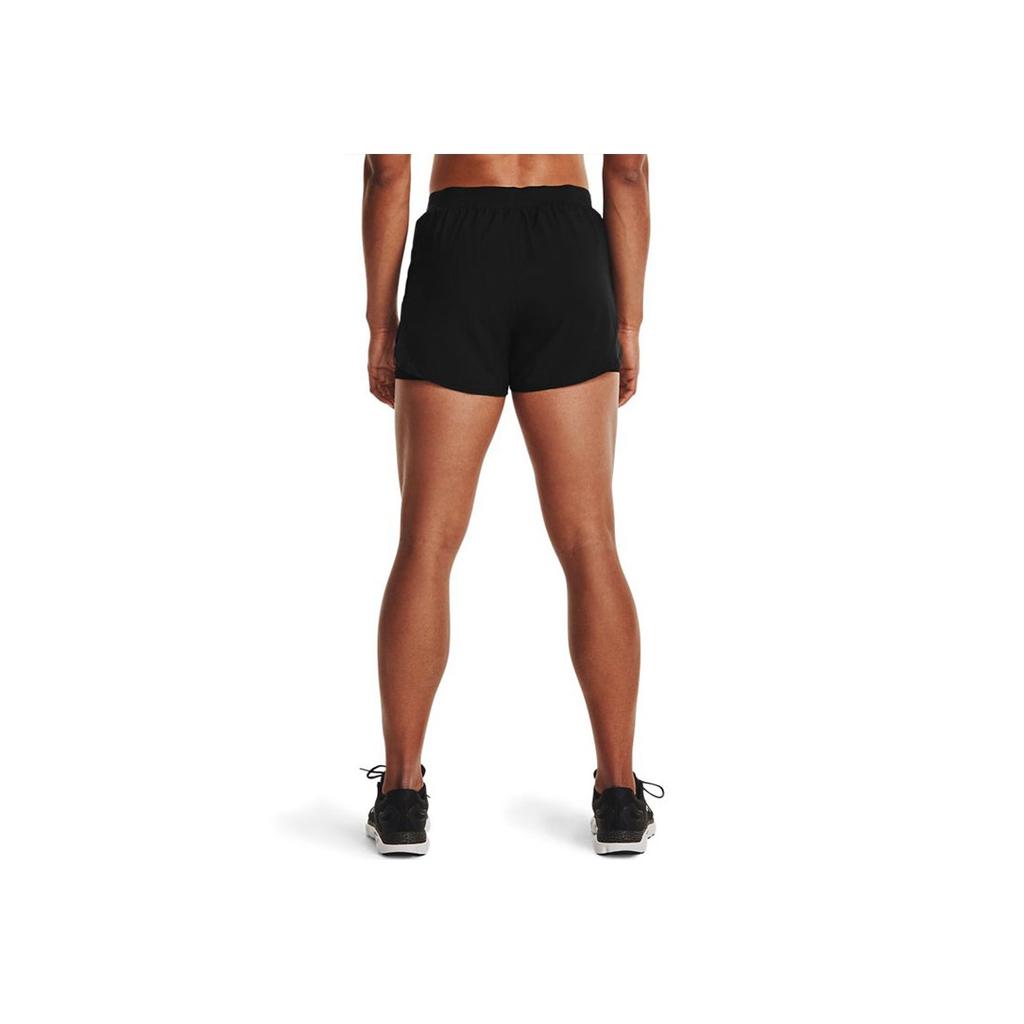 Under Armour Solid Color Logo 2 In 1 Sports Casual Shorts Women Shorts Black 1356200-001