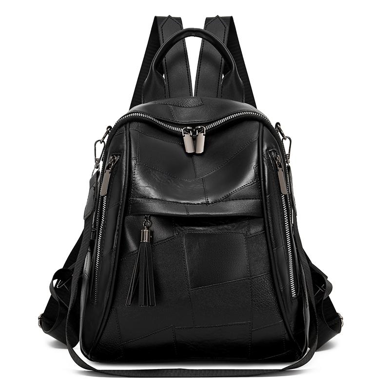 Women's Tassel Backpack Large Capacity Commuter Bag