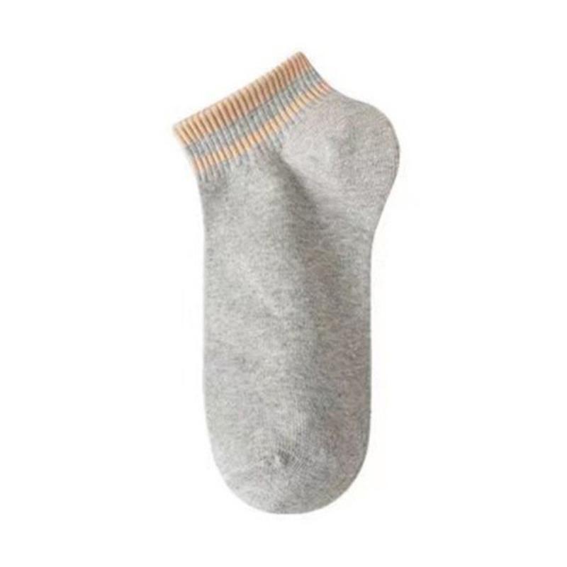 Female Summer Thin Style Solid Color Double Stripe Sports Student Socks