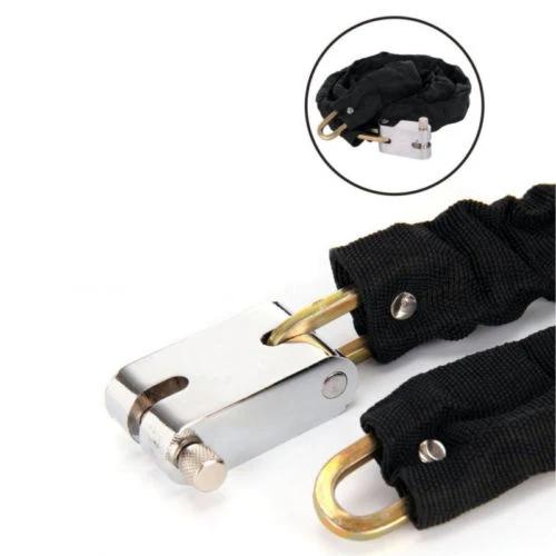 High Quality Hardened Steel Anti-theft Lock Protective Textile Outer Sleeve Motorcycle Scooter Bicycle Heavy Duty Chain Lock
