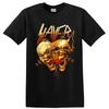 Slayer Heavy Metal Horror Skull T Shirt W/ Flaming Screaming Skulls Graphic Tee