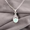 Aqua kalsedon Håndlagde edelstenssmykker, 925 sterling sølv anheng Unik design smykker, For kvinner