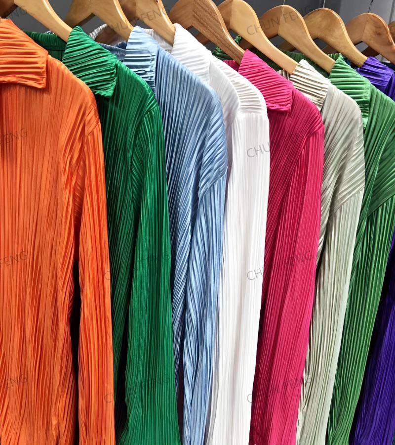 EU & US Women's Sexy Pleated Loose Casual Multi-color Set - Orange