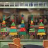Merry Christmas Christmas Tree Stars Wall Stickers Home Decals Living Room Decorations DIY PVC Holiday Window Stickers