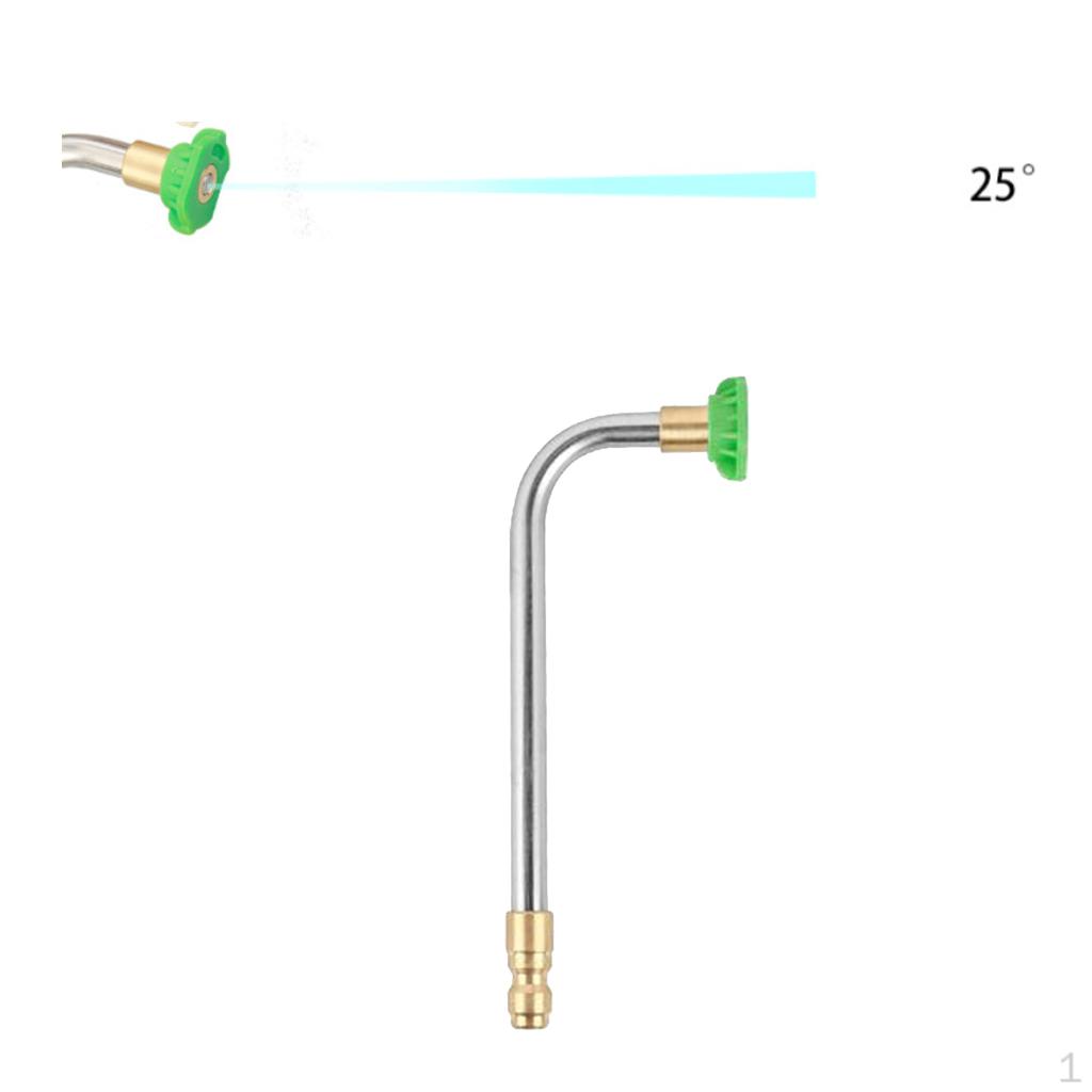 

High Pressure Washer Gutter Rod 90 Degrees Curved 16cm Attachment зелений