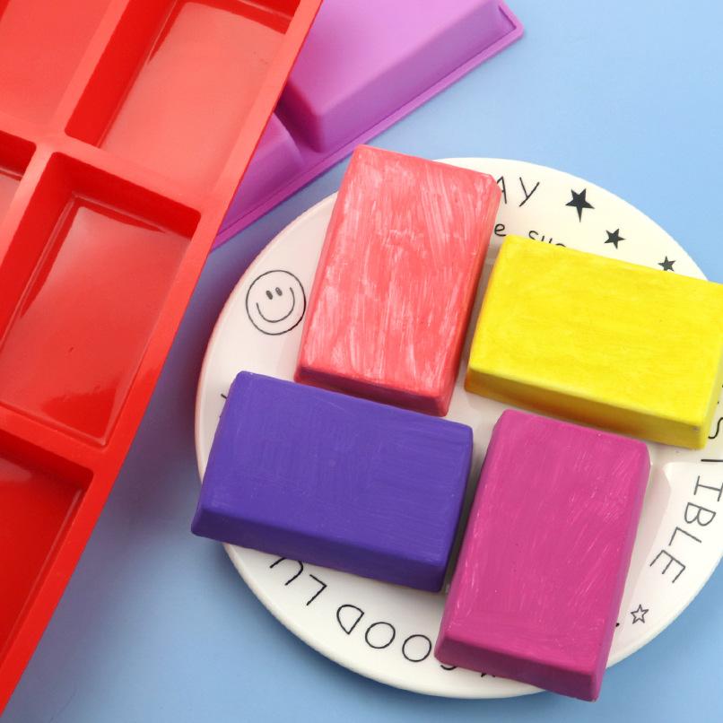 DIY Silicone Rectangle Cake Pan Square Soap Molds Pudding Muffin Loaf Brownie Cornbread Mould