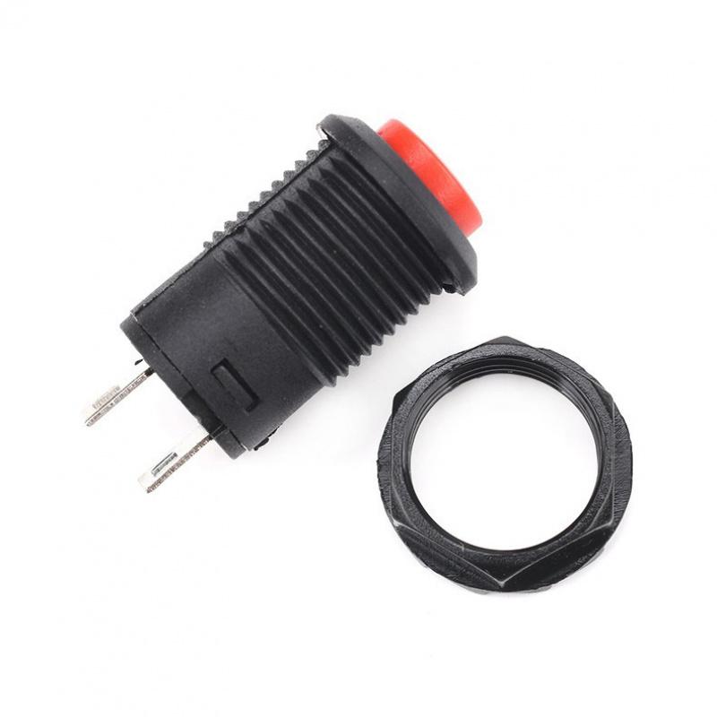 6pcs 12MM Lock Latching OFF- ON Push Button Switch Maintained Fixed Pushbutton Switches Self-Lock Button