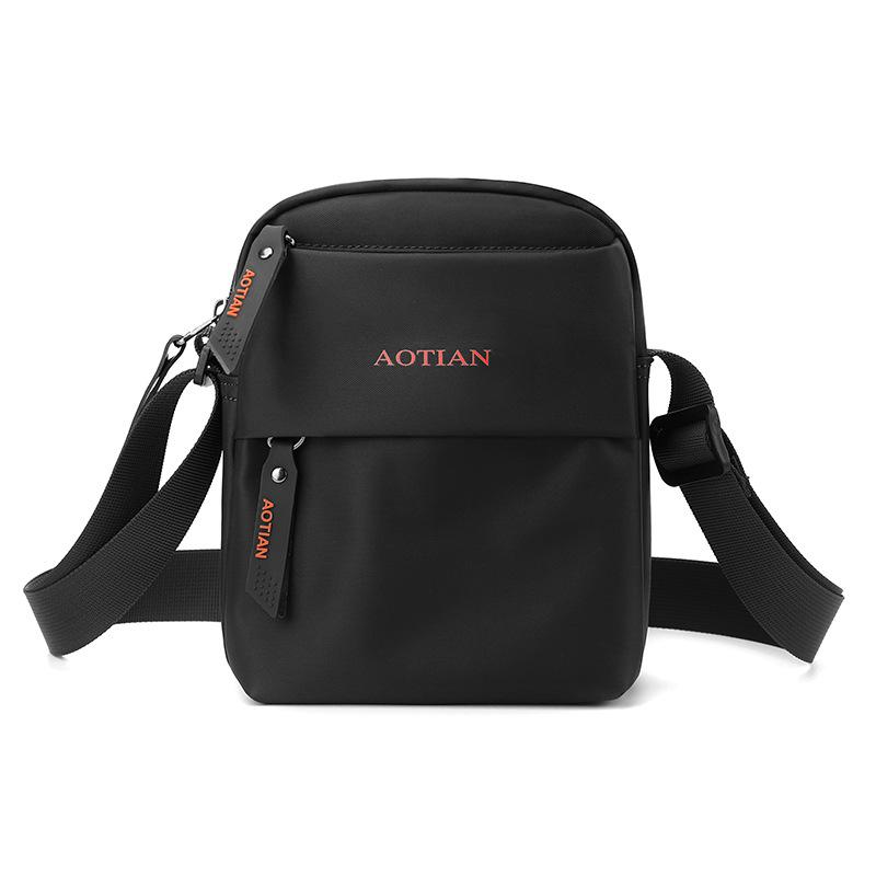 Men s Multi-compartment Phone Bag One-shoulder Crossbody Bag# чёрный