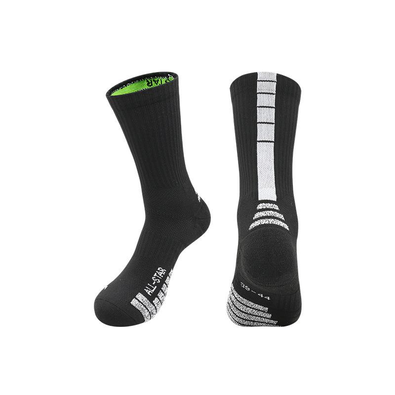 Professional Basketball Socks Non-Slip Sweat-Absorbing Deodorant Towel Bottom Sports Socks Adult Breathable Medium Tube Training Socks