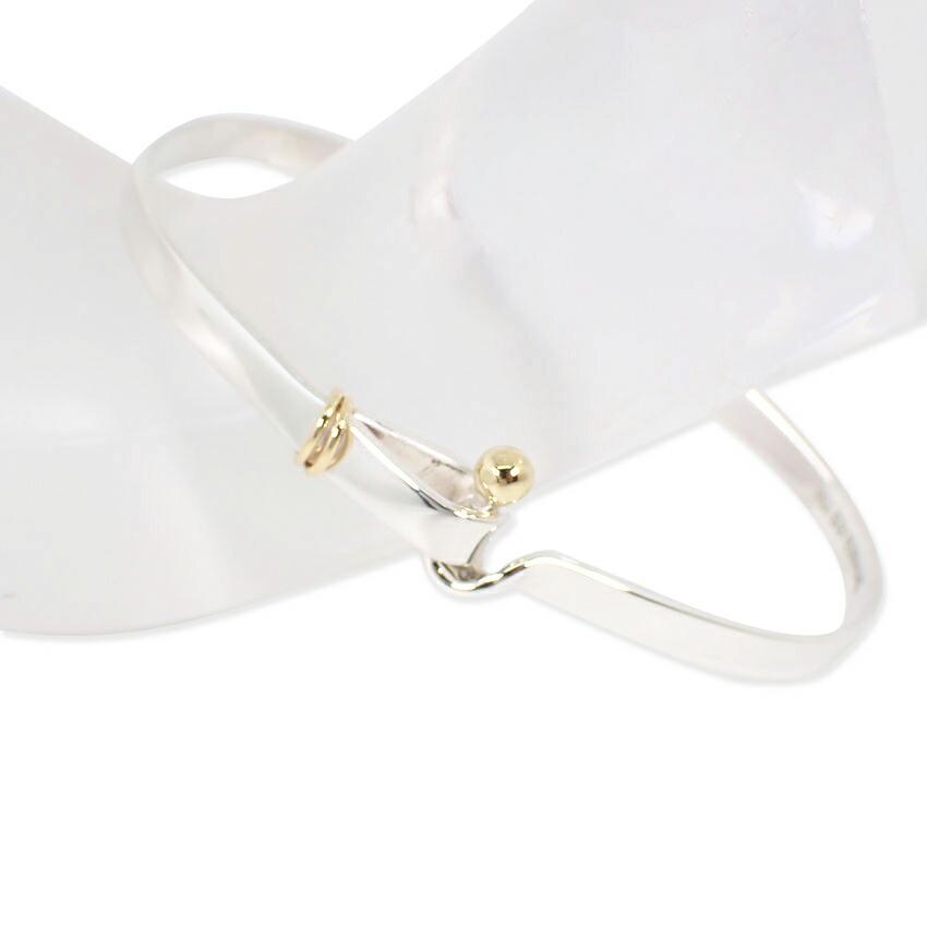 [Pre-owned] TIFFANY 925/750 Hook & Eye Bangle/j64-5