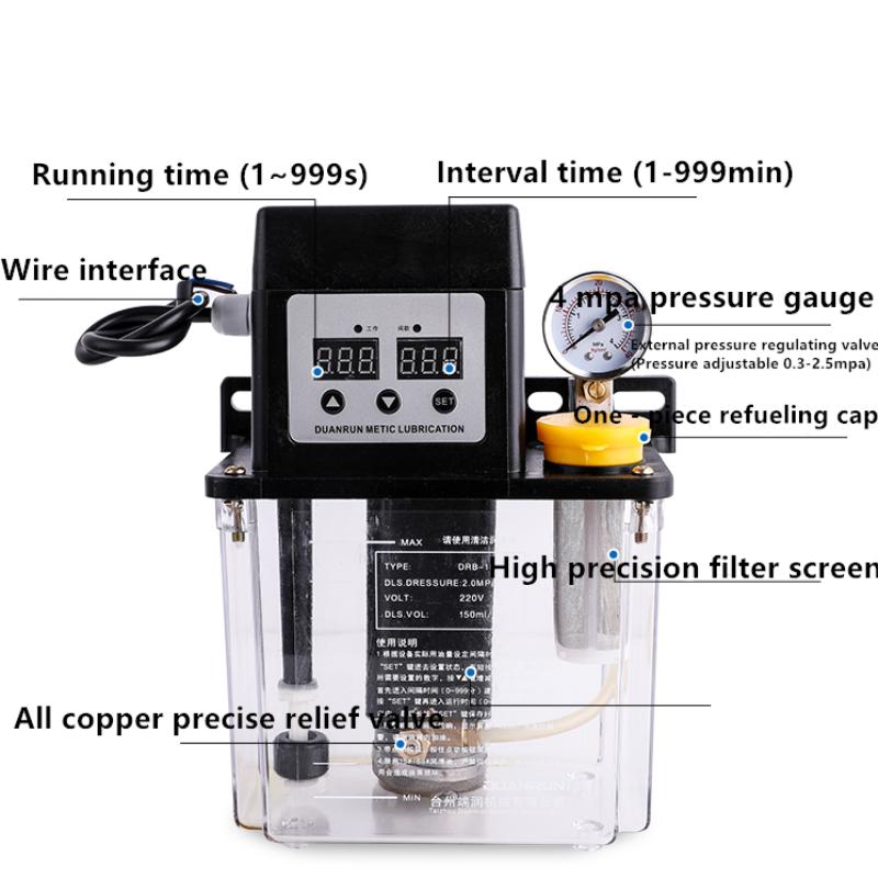 Duanrun 1 litre automatic gear pump DRB-150/1C oil pump oil injector CNC machine tools engraving machine oil pots