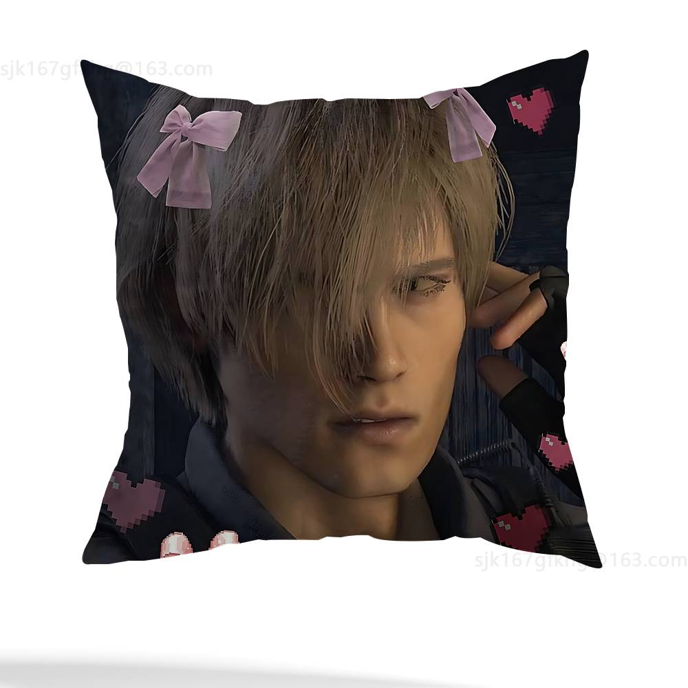 

Наволочка L-Leon Kennedy Квадратна Двосторонній Друк Короткий Плюш Подушка-Подушка для Дивана Спальня Приліжковий 16x16Inch