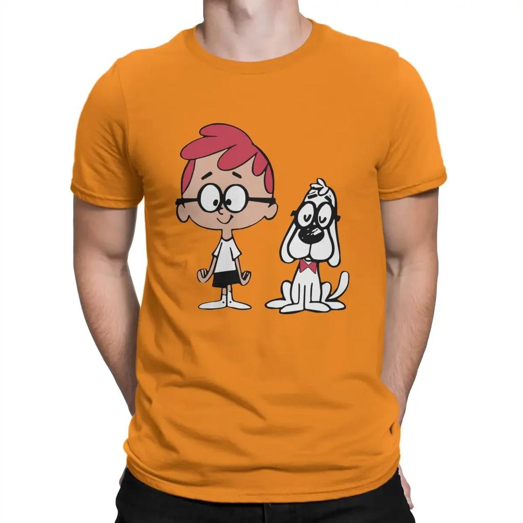 Men's T-Shirt Mr. Peabody and Casual 100% Cotton Tees Short Sleeve  T Shirts O Neck Clothes Printing