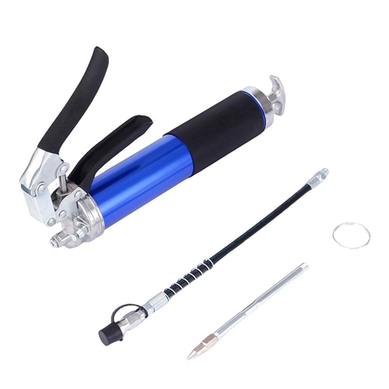 Heavy Duty Grip Grease Guns Aluminum Mini Grease Guns Kit Handheld Grease Filling Tool with Reinforced Hose for Car