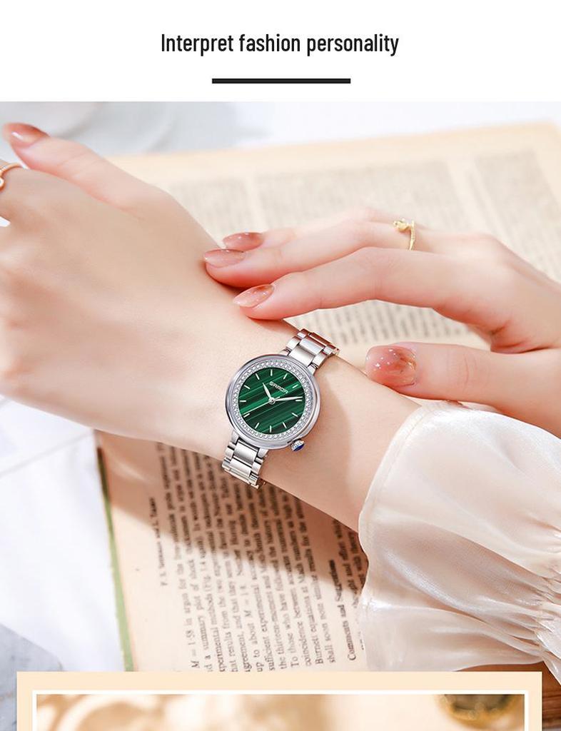 Sanda Women's Diamond-Studded Quartz Watch: Fashionable, Light Luxury, Versatile Steel Band 