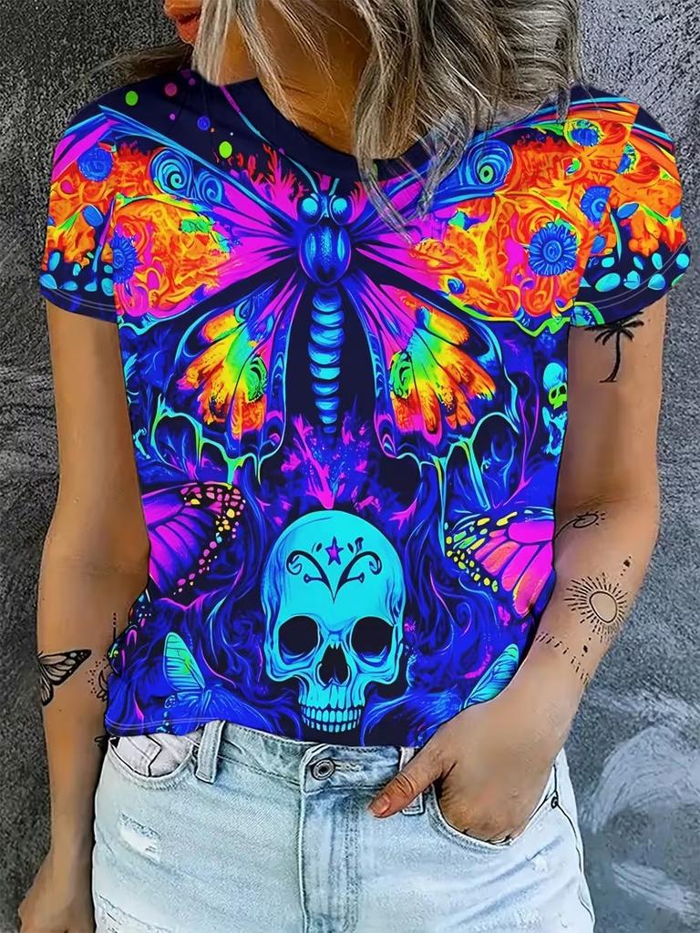 3D Printed T Shirt For Women Oversized Tees Tops Summer New Harajuku T-Shirts Y2k Tops Loose Short Sleeves Pullovers Clothes