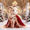 2D Acrylic Goat Hanging Ornament Shining Christmas Tree Hanging Flat Pendants Christmas Xmas Decoration Cute New Year Gifts