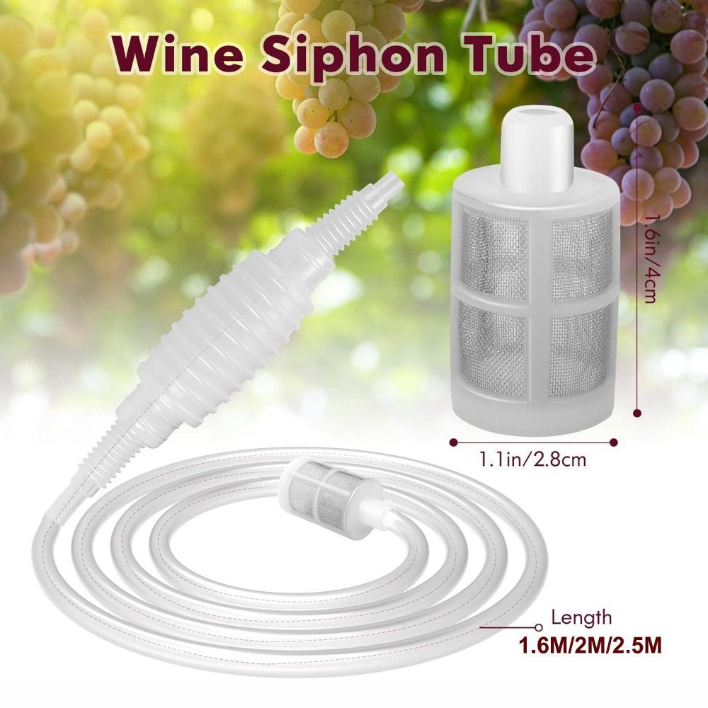 1.6/2/2.5Meters Beer Siphon Pump Food Grade Plastic Siphon Pump New Wine Beer Making Tool