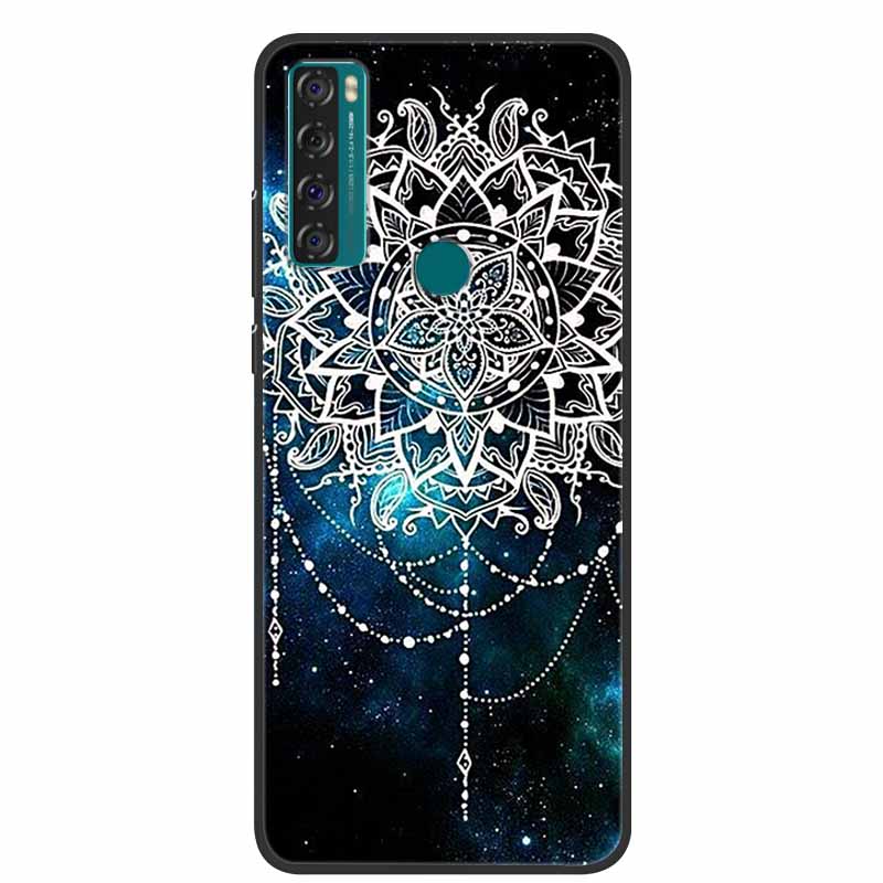 For TCL 20 SE Case Luxury Silicone TPU Soft Cover Phone Case For TCL 20 SE T671H Cartoon Funda Colourful Capa Shockproof Coque