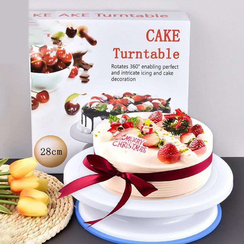 Plastic Cake Laminating Turntable Baking Tools Home Anti-slip DIY Birthday Cake Rotating Table Laminating Table
