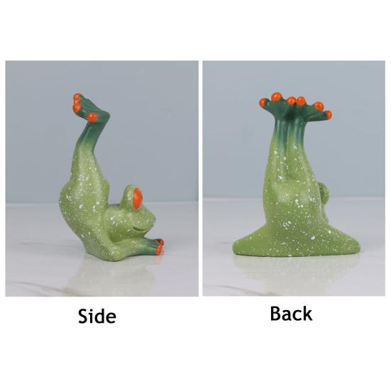 Cartoon Frog Glasses Holder Eyeglass Display Stand Frog Figurine Statue Desktop Decoration Sunglasses Eyewear Keeper Spectacle Display Rack