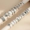 21-teiliges Set Punk-Stil Schmetterling Herz Design Multi-Element Schlangenringe Set