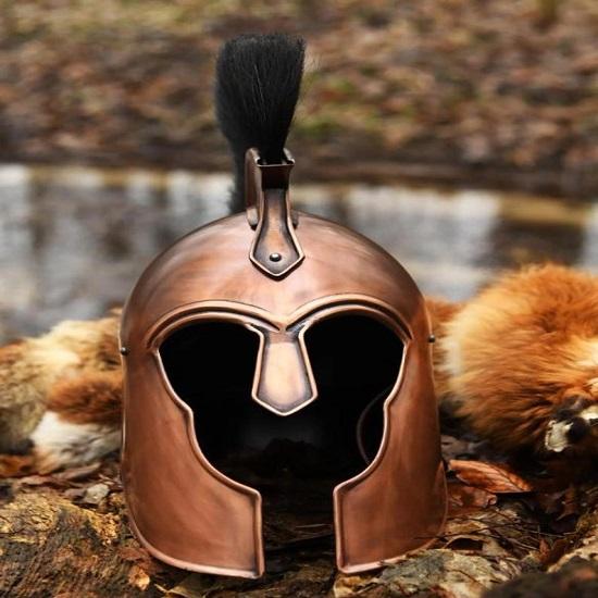 

Спартанский Медный Финиш Греческий Воин с Черным Плюмажем Гоплита Легендарный Троянский Воин Костюм на Хэллоуин