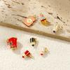 Doreen Box 1PC Brass Charms 18K Gold Plated Enamel 3D Pencil Pendants for DIY Necklace Jewelry Making  15mm x 9mm
