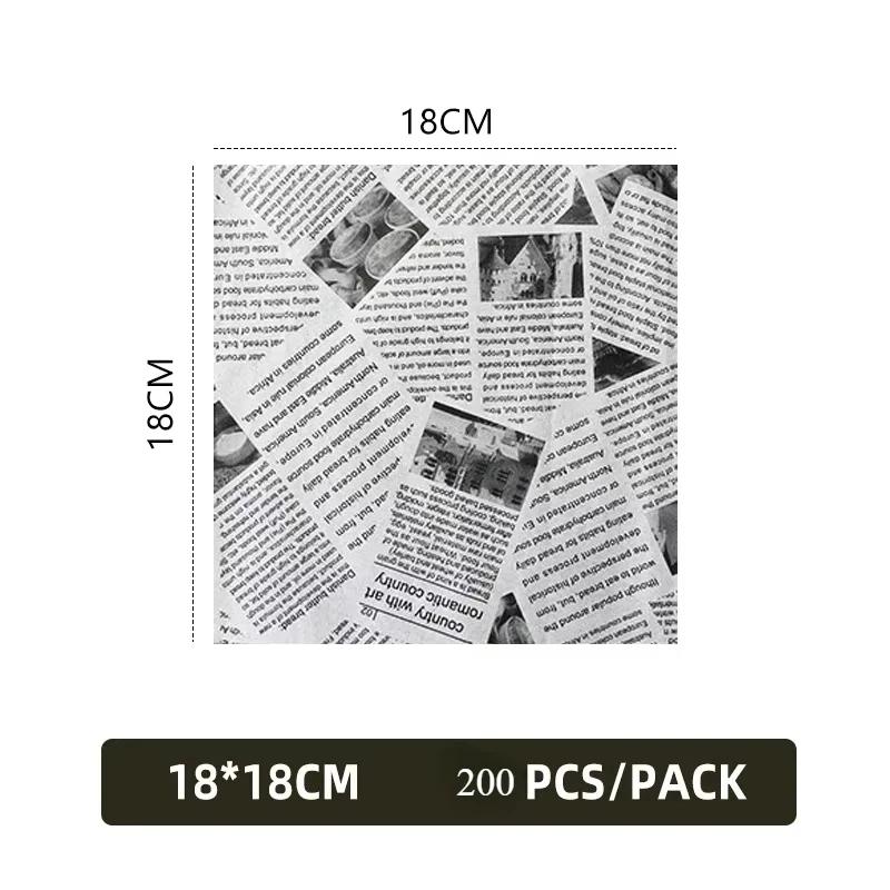 100/1000 Pcs Oil-Proof Paper for Wrapping Burger Bread Fried Food Sandwich Packaging Fryer Air Baking Paper Plate  Accessories