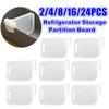 2/4/8/16/24 Stück Kühlschrank-Aufbewahrungs-Trennwand, einziehbare Trennwand aus Kunststoff, Aufbewahrungsschiene, Küchenflaschen-/Dosenregal-Organizer