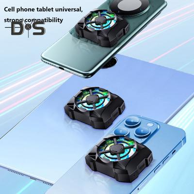 Oplaadbare Telefoon Radiator Geluidsarm Draadloos Magnetisch 3 Snelheden Instelbaar Gaming Telefoon Koelventilator met LED-verlichting