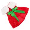 Winter Dog Clothes Santa Bow Dress Warm Thick Comfortable Puppy Coat Soft Thermal Pet Costume Cute Dog Clothes