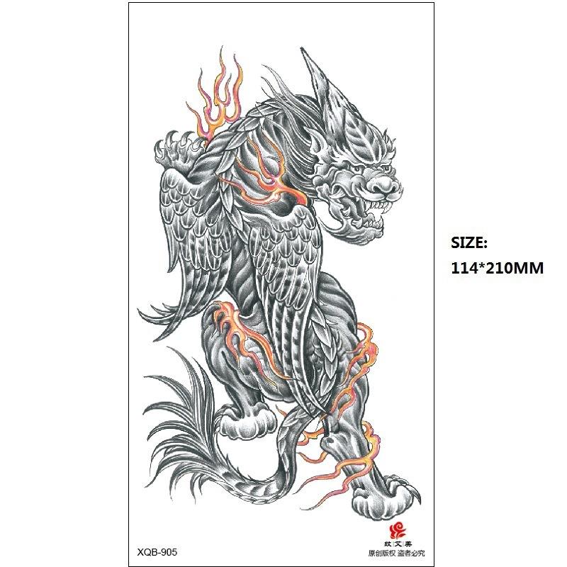 Men'S Auspicious Animal Hand-Painted Color Temporary Waterproof Tattoo Sticker Simulation Tattoo Sticker