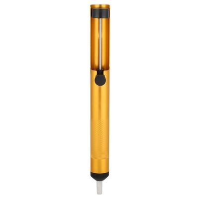 3Pcs Manual Desoldering Pump Tin Suction Gun Solder Removal Hand Tool (Total Aluminum Gold)