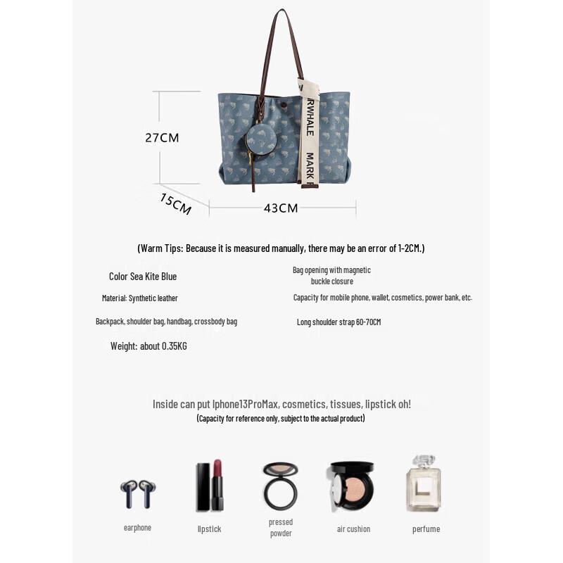 MARK FAIRWHALE Retro Fashion Tote Shoulder Bag