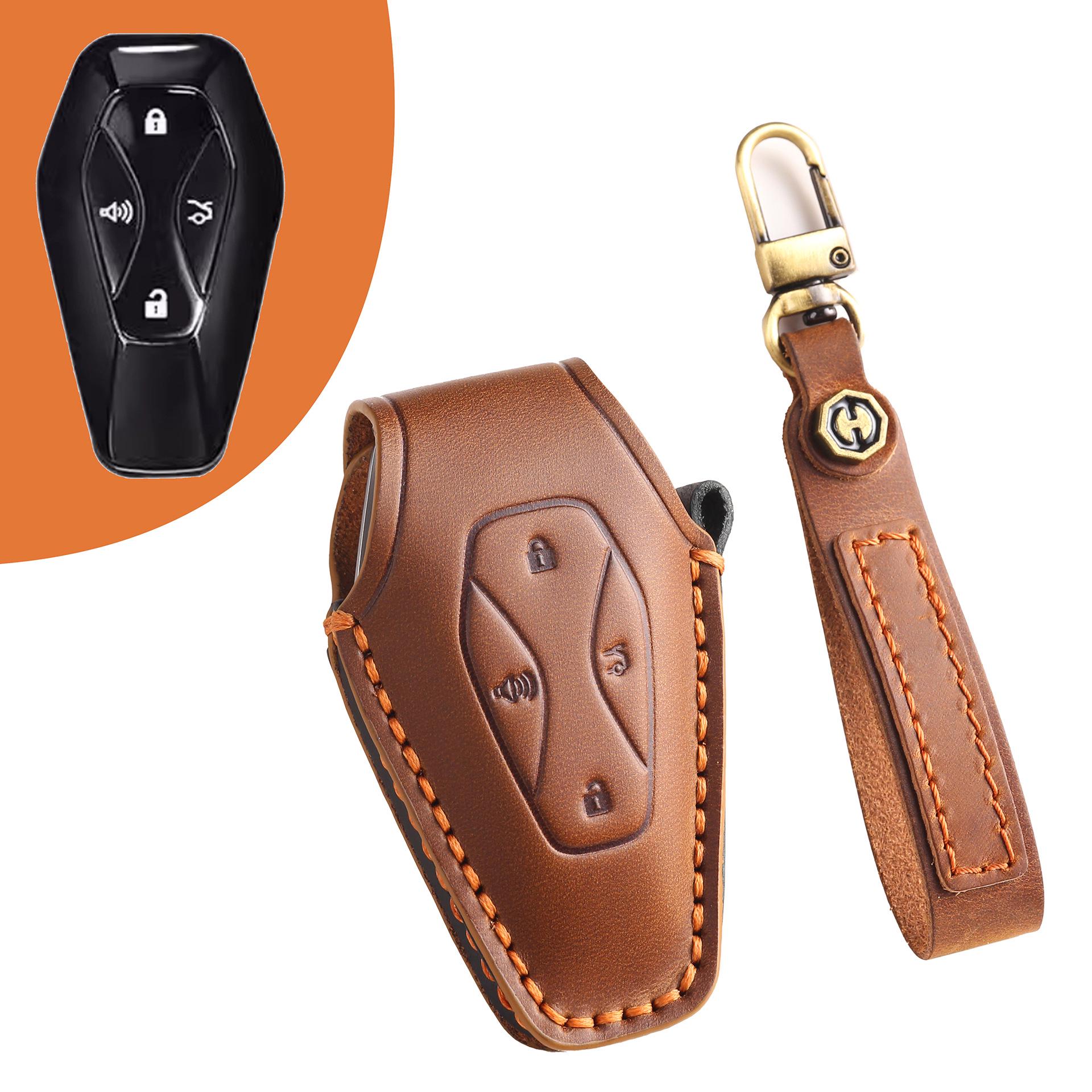 

Чехол для ключа BAIC Polar Fox Alpha S/T 2023 года для транспортных средств на новых источниках энергии — высококачественный корпус ARCFOX коричневый