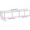 TV Cabinet Set 2 pcs Black Oak Effect Wood Based Panel
