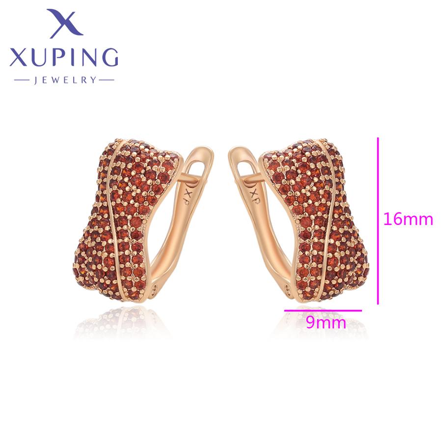 Xuping Jewelry Fashion New Arrival Copper Alloy Gold Color Huggies Earrings for Women Party Gift X000981044