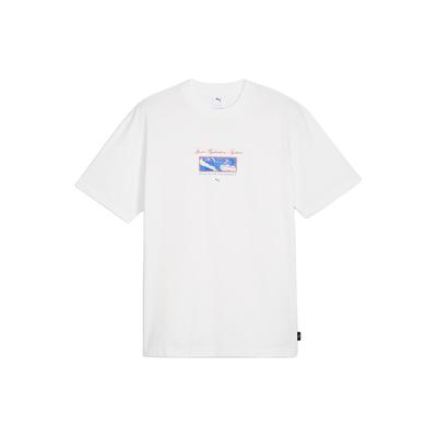 Character Print Casual Crew Neck Short Sleeve T-Shirt Men Tops White 624051-02