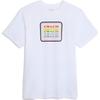 Rainbow Pattern Crew Neck Casual Short Sleeve T-Shirt Men Tops White CI681-WTM