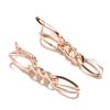 New Glossy  Rose Gold Long Earrings For Women Lovely Hollow Geometry Metal Earrings Cute Gift Fashion Vintage Jewelry