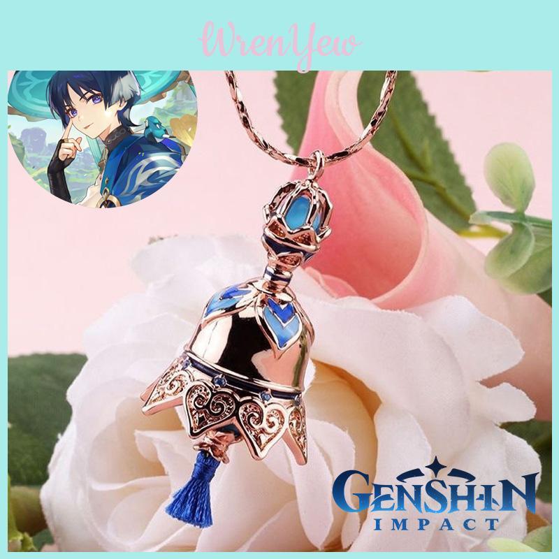 Original Genshin Impact Wanderer Glocken Halskette Modische Legierungskette