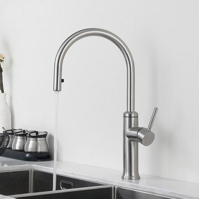 Gun Metal Ausziehbarer Küchenspülbeckenhahn 304 Edelstahl 360 Grad Drehung Wasserhahn Warm- und Kaltwasser Küchenarmatur