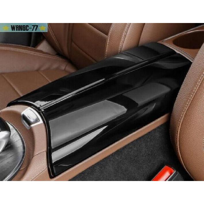 For Benz E-Class W213 2016-21 Middle Console Armrest Box Black ABS Cover Trim