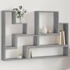 VidaXL Wall Shelf Sonoma Grey 96x12x64 Cm Engineered Wood, Cube Wall Shelf, Cube Organizer, Floating Shelf, 840805