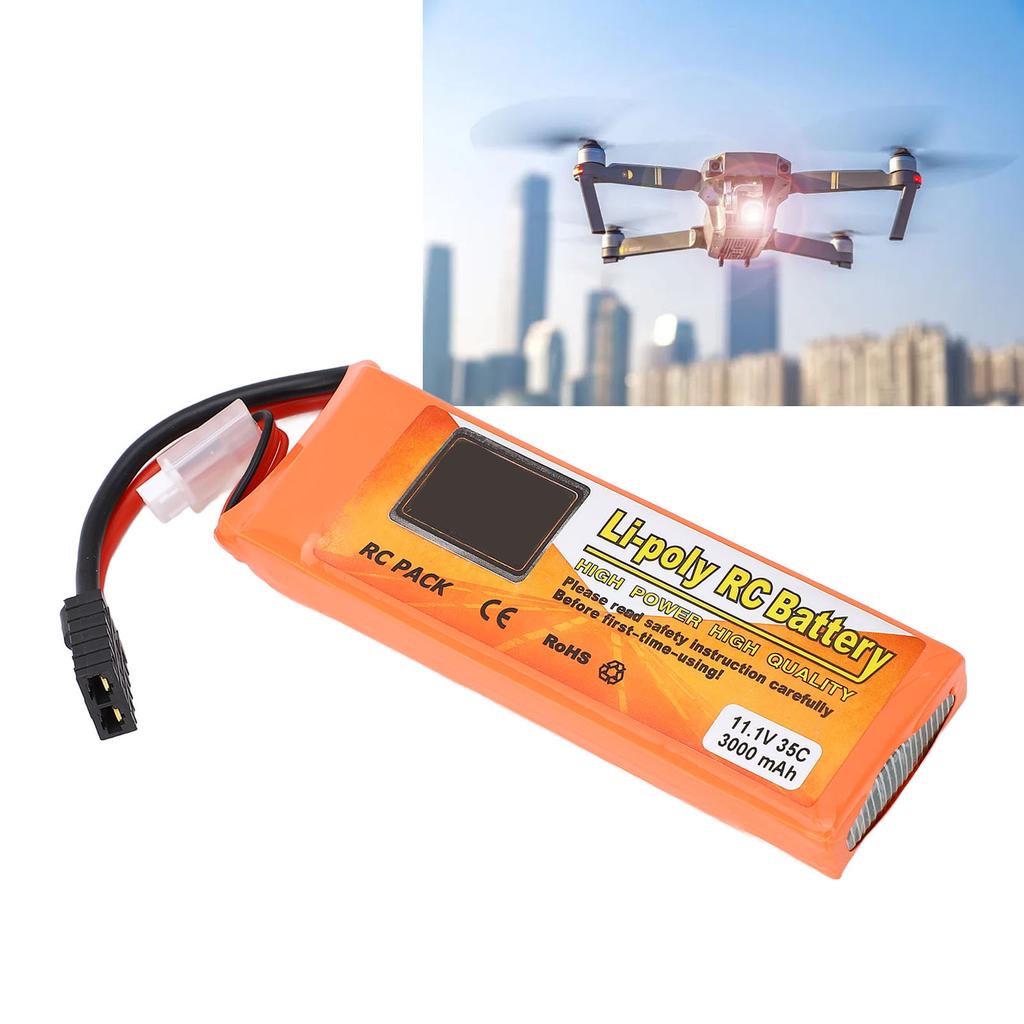 11.1V Quadcopter Replacement Battery 3000mAh FPV Drones Lithium Battery Quadcopter Spare Parts Drone